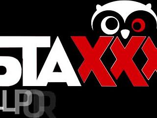 busty blonde in lingerie and stockings offers a deal to the parking police