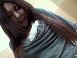 Asian Babe In Heels Rides Hairy Pussy On Sex Toy Then Gets Creampie In Garage