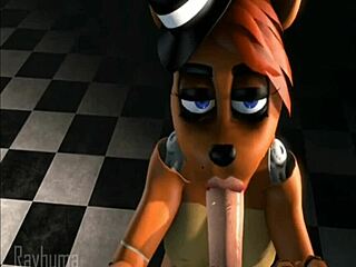 Uh, Toy Freddy gets into anal assfucking with blowjob, handjob, and facial in sexy lesbian lick session with toys!