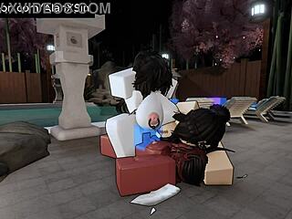 Why do two pretty girls try my dick in Roblox condo game?