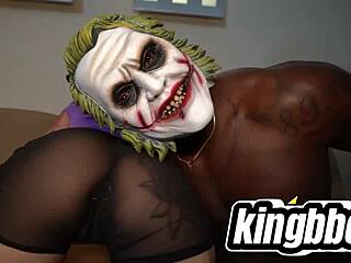 curvy latina milf takes big black cock in halloween interracial anal with deepthroat and facial cumshot