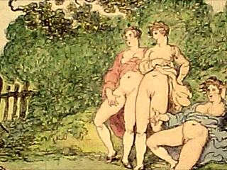 Vintage Erotic Drawings From Antique Retro Collection