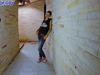 My photoshoot turned into deepthroat blowjob and doggystyle fucking with cum in mouth swallow outdoor