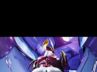 Female sangheili takes big monster cock in ass creampie fuck