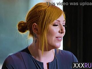 Redhead milf Lauren Phillips massages her best client and offers him an extra touch