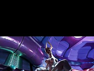 Female sangheili takes big monster cock in ass creampie fuck