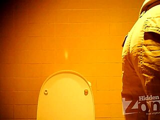 Isn't it intriguing how this beautiful girl with hairy pussy pees standing up on hidden cam?