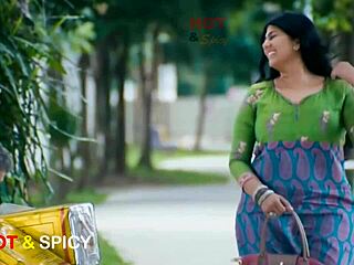 Swarnamalaya Shows Off Big Boobs In Intriguing Asian Indian Style