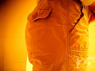 Isn't it intriguing how this beautiful girl with hairy pussy pees standing up on hidden cam?