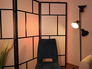 Wearing sexy lingerie to take selfies for her fans