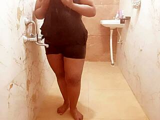 Myanmar Sexy Milf Takes Intriguing Shower Bath