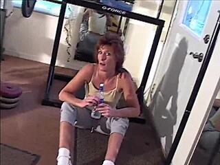 Maria Shadoes Redhead Milf Behind the Scenes BTS Workout Photoshoot Gym Homemade