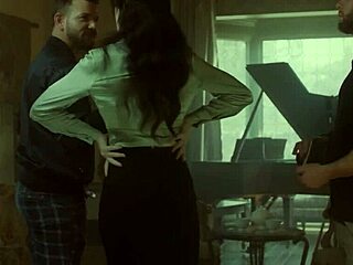 muscular bodybuilder passionately rides and fucks blonde octavia red in cowgirl position