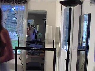 Maria Shadoes Redhead Milf Behind the Scenes BTS Workout Photoshoot Gym Homemade