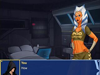 In Orange Trainer 12, characters engage in dancing and handjob scenes with boobs groping in casual narrative style.