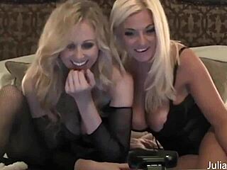 Hey, check out this hot lesbian duo with sexy Julia Ann performing