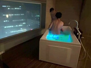 oh man i just can't stop sucking on this cute santa's pale beautiful breasts like a baby... then we get wild in the hotel bath with steamy standing back sex raw