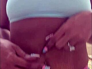 changing my current bellybutton ring for a stiletto charm in bathroom with barefoot homemade style