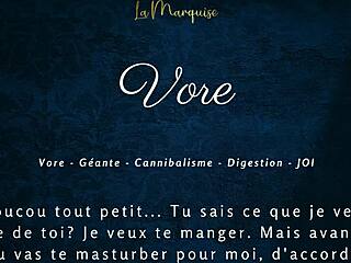 Vore giantess delivers french audio porn joi with huge tall body