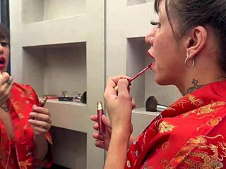 Brunette with big clit cheats fiance with two guys intensely