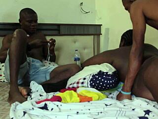 Gangbang orgy with two ebony bitches 🔥🍑