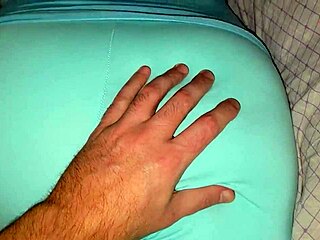 Stepson Pulls Down Curvy Blonde Stepmom's Pants in Bedroom for Dirty Talk and Fingering