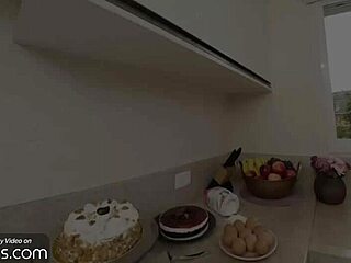 Busty Brazilian shemale bangs stepson bareback with deep blowjob and cum