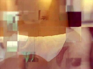 student in uniform gets intense action at the party and ends up covered in a huge load