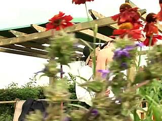 BBW cougar milf takes rough anal fucking in dripping wet pussy 3some with fat tits slapping.