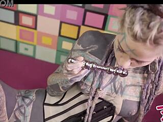 skinny anal queen anuskatzz in corset gags on big dick while squirting from assfucking and toy play