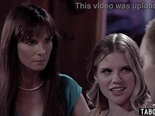 Family tradition involves creating a home movie featuring stepmom Syren De Mer and stepson alongside his teen 18+ girlfriend Nikki Sweet.