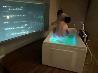 oh man i just can't stop sucking on this cute santa's pale beautiful breasts like a baby... then we get wild in the hotel bath with steamy standing back sex raw