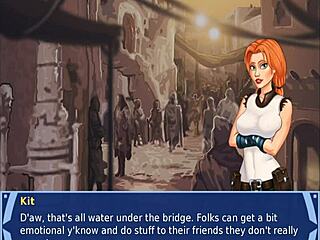 In Orange Trainer 12, characters engage in dancing and handjob scenes with boobs groping in casual narrative style.