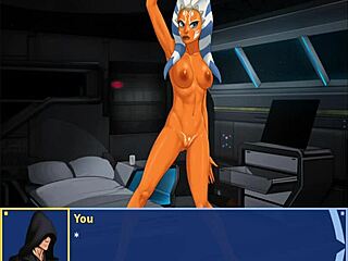 In Orange Trainer 12, characters engage in dancing and handjob scenes with boobs groping in casual narrative style.