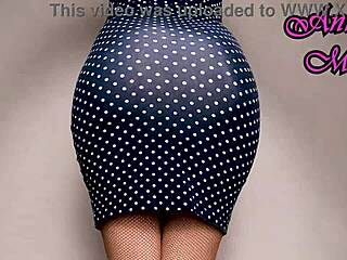 Compilation shows juicy big ass in latex gloves with oiled spanking and wet pussy close-ups