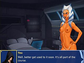 In Orange Trainer 12, characters engage in dancing and handjob scenes with boobs groping in casual narrative style.