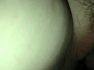 The tight shaved pussy gets an intense creampie orgasm from strong thrusting.