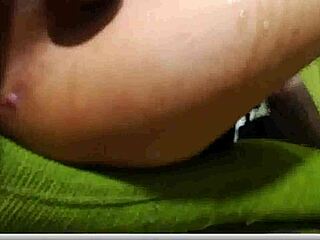 Shemale webcam hot cumshot with big cock and big tits masturbation?