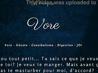 Vore giantess delivers french audio porn joi with huge tall body