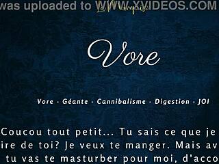Vore giantess delivers french audio porn joi with huge tall body