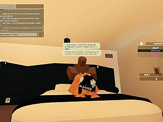 Roblox porn blacked with rough anal fucking