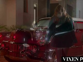 Gorgeous redhead Jia hints at craving intense BBC anal encounters