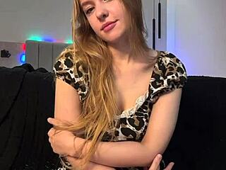 After her shower, the 18-year-old amateur teen with big natural tits fingers her shaved tight pussy to orgasm on webcam.