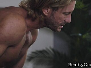 in this scene, the big booty blonde slimthick vic seduces her friend ryan mclane with her juicy butt and big natural tits, leading to hardcore fucking and pussy licking