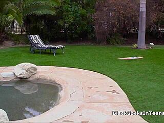 I bend over eagerly for that big black cock in this intense teen reality scene