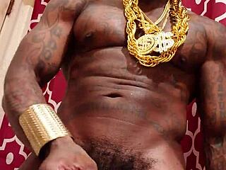 I feel so aroused stroking my huge black hairy cock right in your face, Hallelujah Johnson