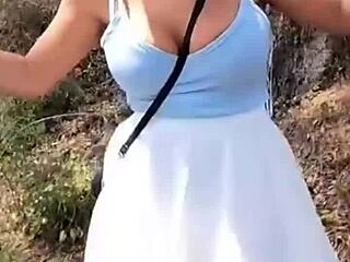 Fucking In The Mountain Outdoor With Real Couple