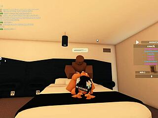 Roblox porn blacked with rough anal fucking