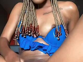 african tight pussy temi the baddie horny for dick uses dildo to cool off wet