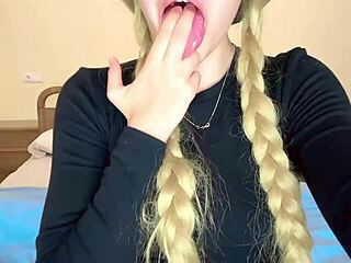 Will Cute College Girl Finger Ass And Squirt On Stepbrother's Bed?